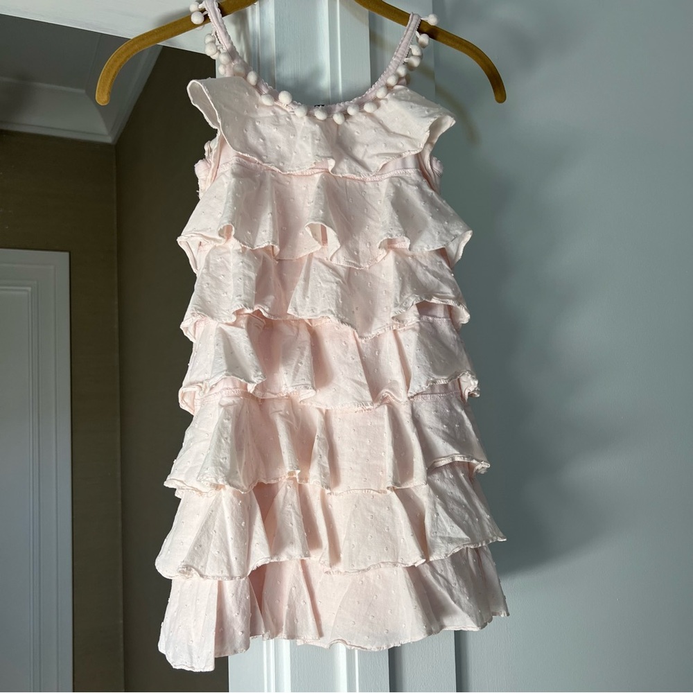 Lili Gaufrette Pink Ruffled Tiered Babydoll Dress size 6 - Picture 6 of 8